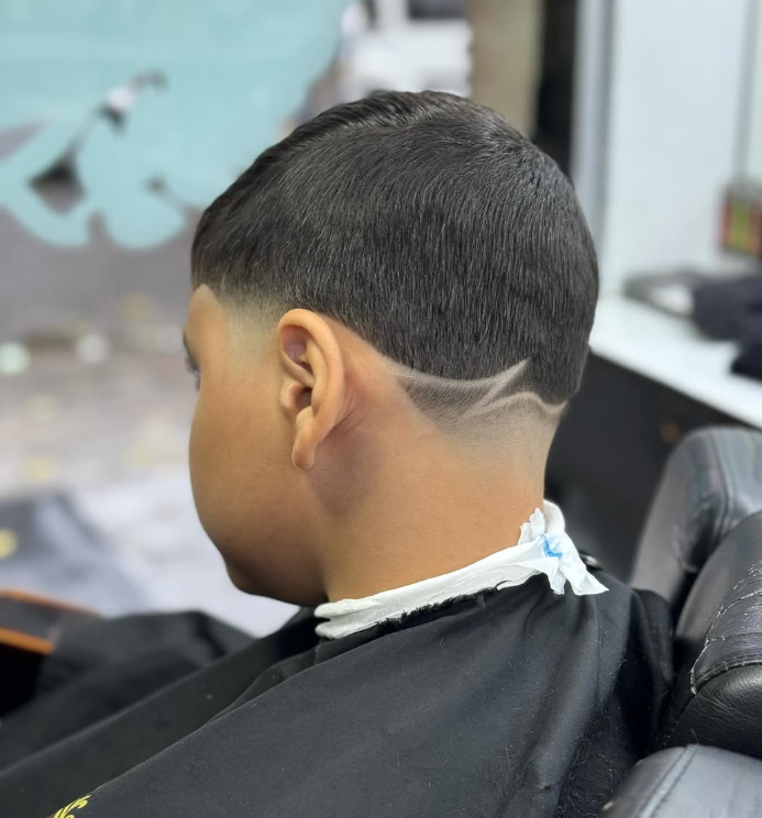Close do logo no avental